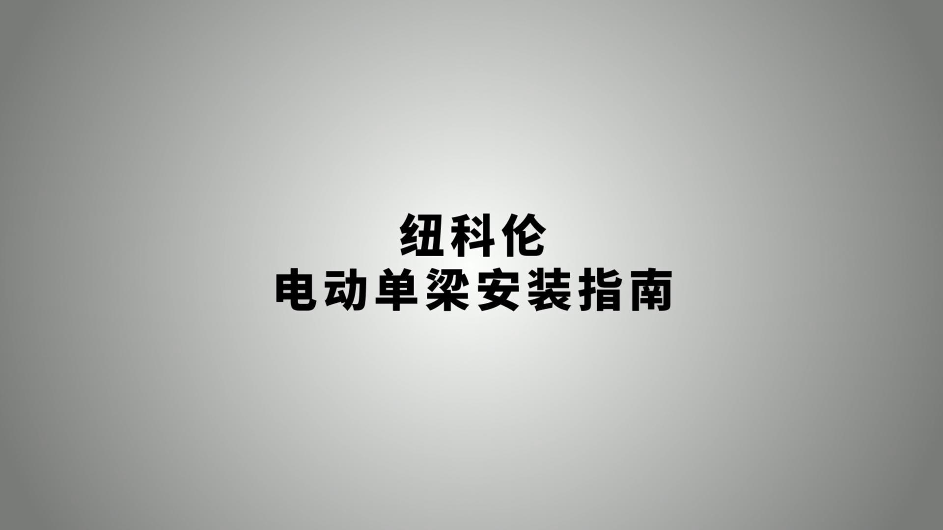 AG尊时凯龙人生就博电动单梁安装指南